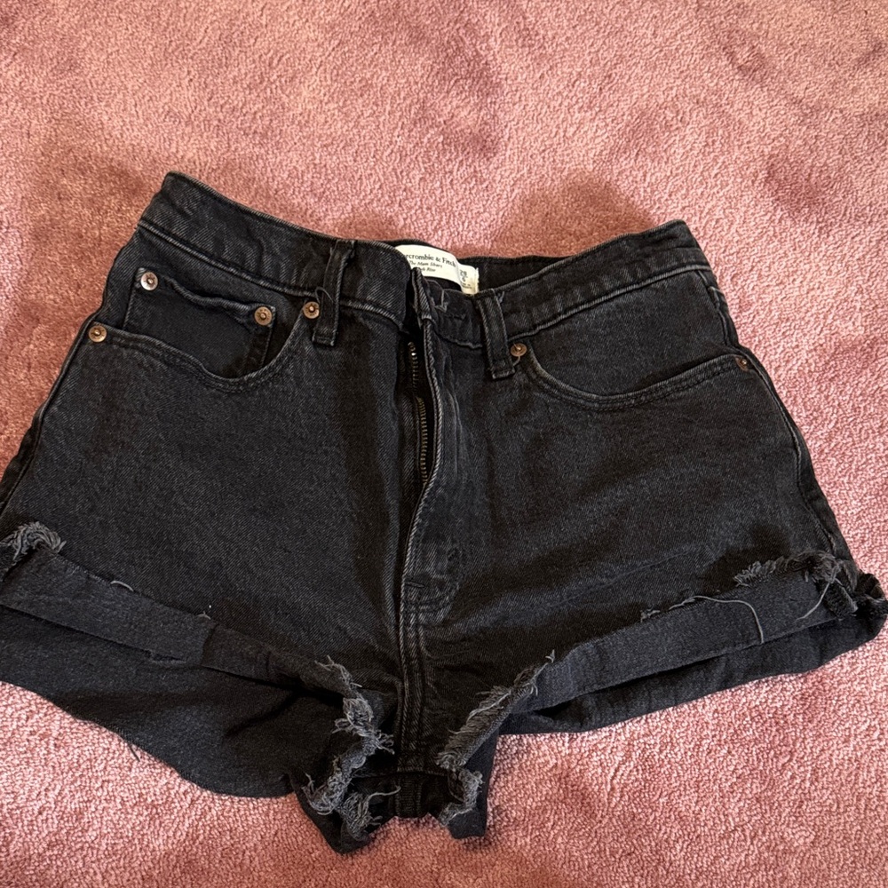 Abercrombie & Fitch Black Jean Shorts